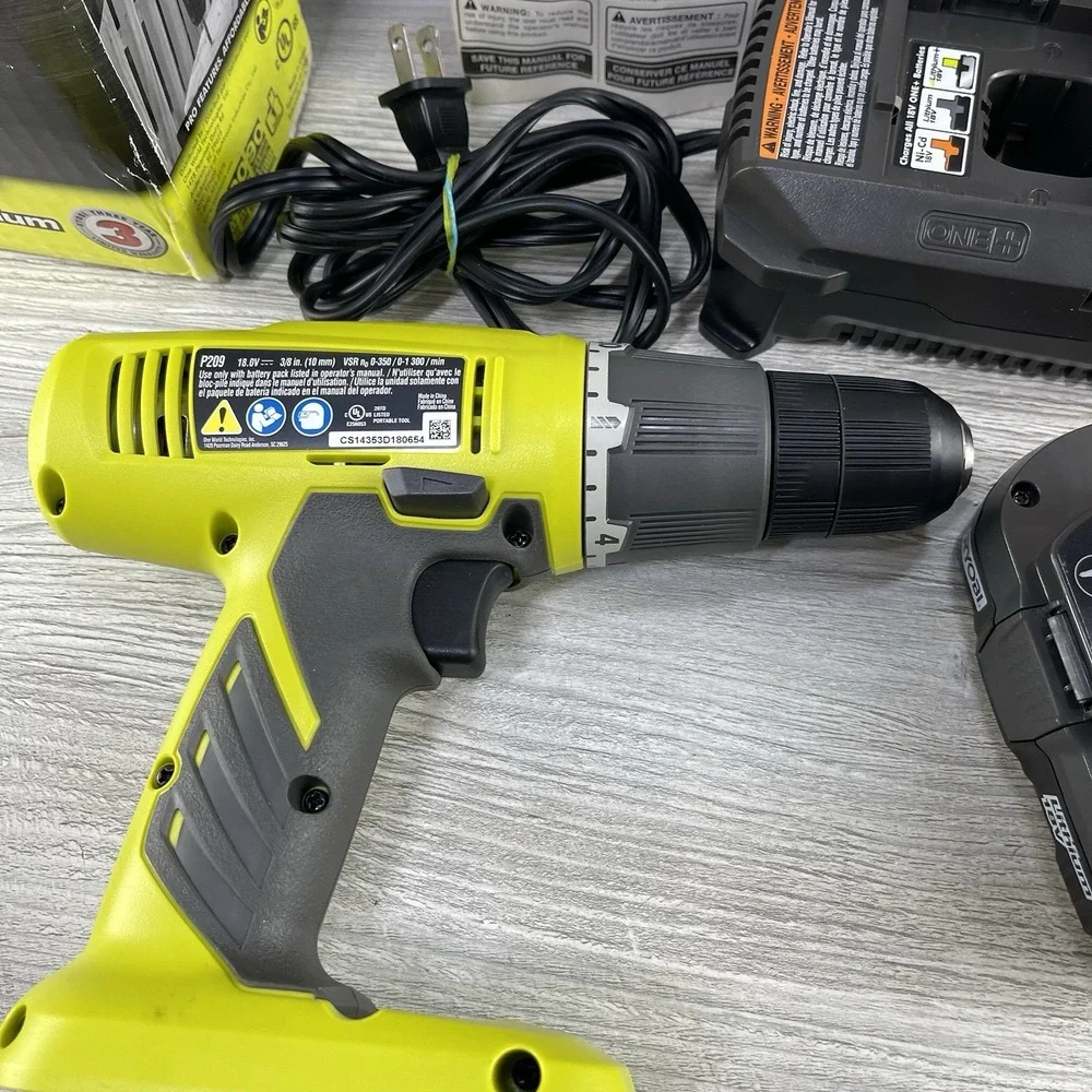 Ryobi ONE+ 18V Lithium-Ion Starter Drill Kit. New Open Box